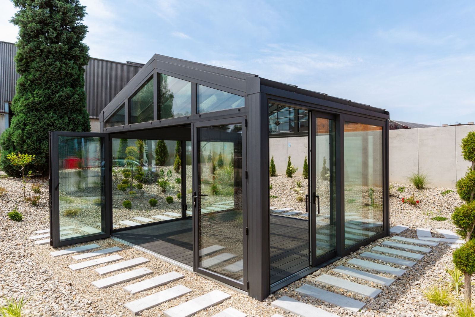Pergola aluminium vitrée